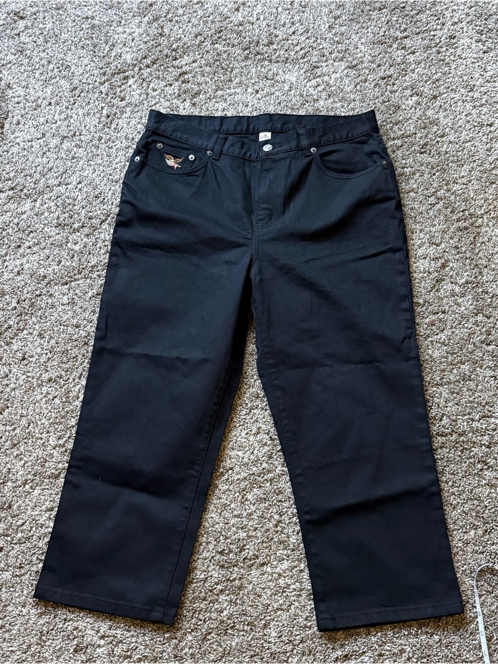 American living black cropped jeans